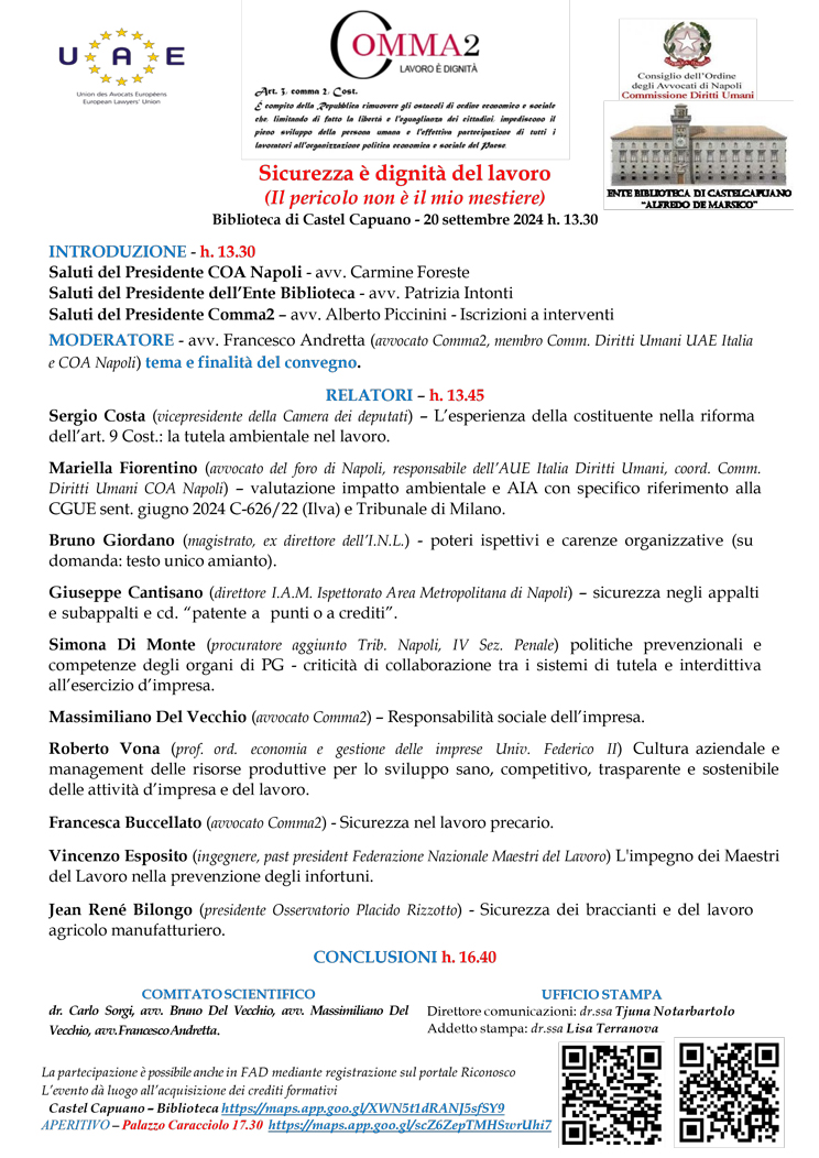 LOCANDINA CONVEGNO 20 SETTEMBRE 2024R